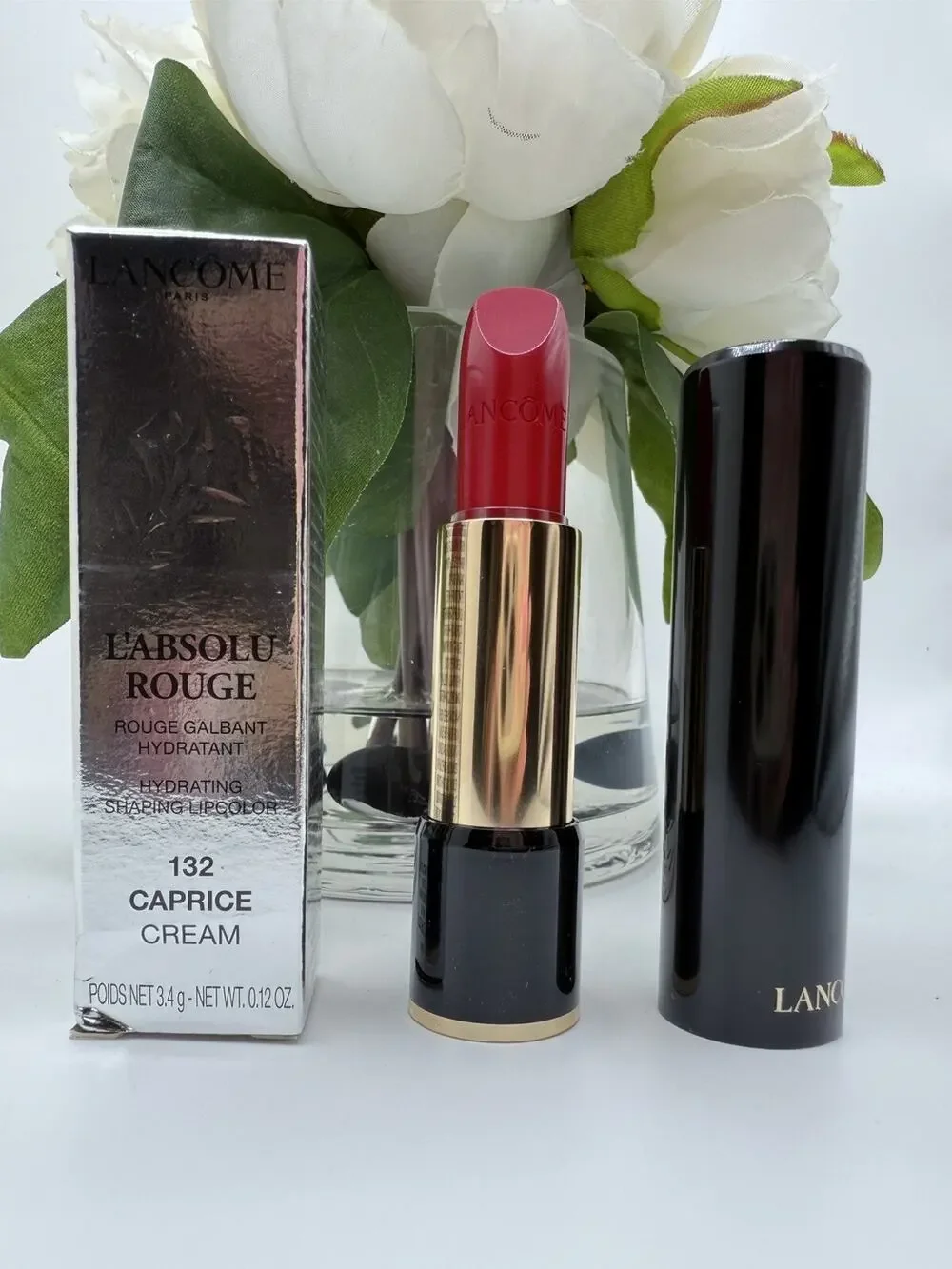 Lancome L'Absolu Rouge Hydrating Shaping Lipcolor 132 Caprice Cream 3.4g / .12oz